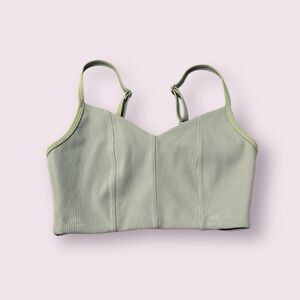 Offline By Aerie Sports Bra Sweat Most Support XXS Sage Green Active